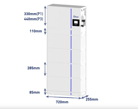 Комплект резервного живлення 20 кВт DEYE ESS AI-W5.1-12P3-EU (12KW 3 ФАЗИ 51,2V 400A 20,48KW 300AH 20KWH) Система зберігання енергії  AI-W5.1-12P3-EU фото